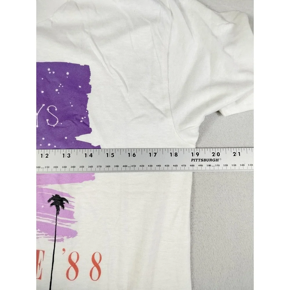 Vintage Champion Beach Boys REO Shirt Mens Medium White Stargate 88 Band Tee - Picture 8 of 9